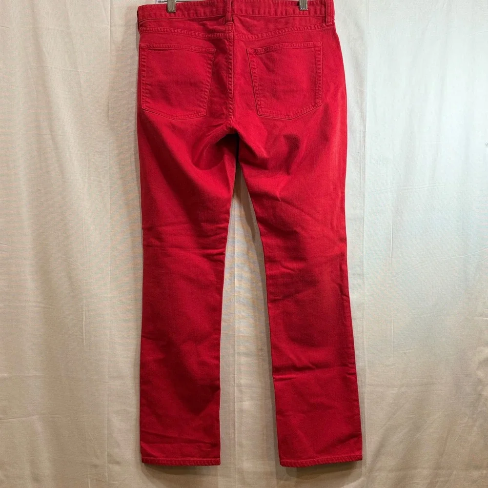 J. Crew Matchstick Jeans Womens 31 Regular Red Straight Leg Denim Pants 36075